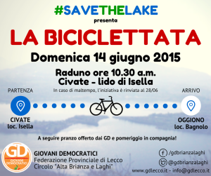 #SAVETHELAKE biciclettata