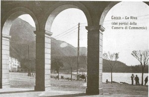 Porto Garibaldi dai portici di Palazzo delle Paure, Lecco, 1907