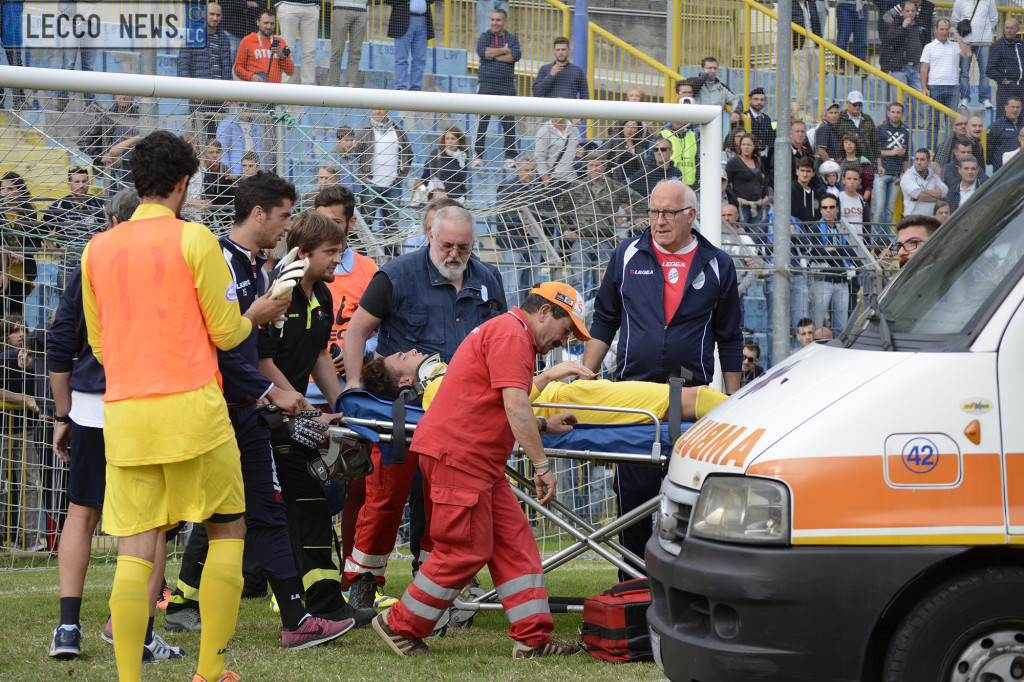 Calcio Lecco Pontisola Ambulanza