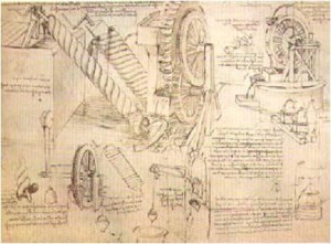 Leonardo da Vinci - Ruota idraulica