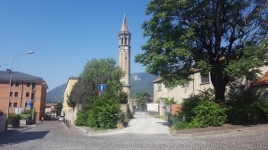 Il Campanile di San Nicolò visto dall'ex Damiano Chiesa, Lecco, 2016