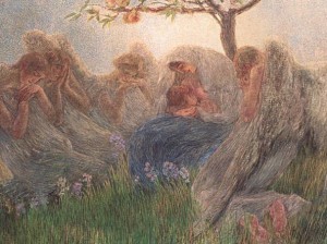 G. Previati, Maternità, 1890-1891, olio su tela.