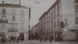 Via Antonio Stoppani vista da largo Manzoni, Lecco, 1901