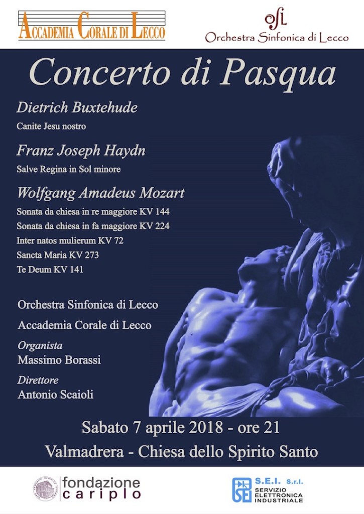 Concerto di Pasqua 2018 - Locandina accademia corale lecco